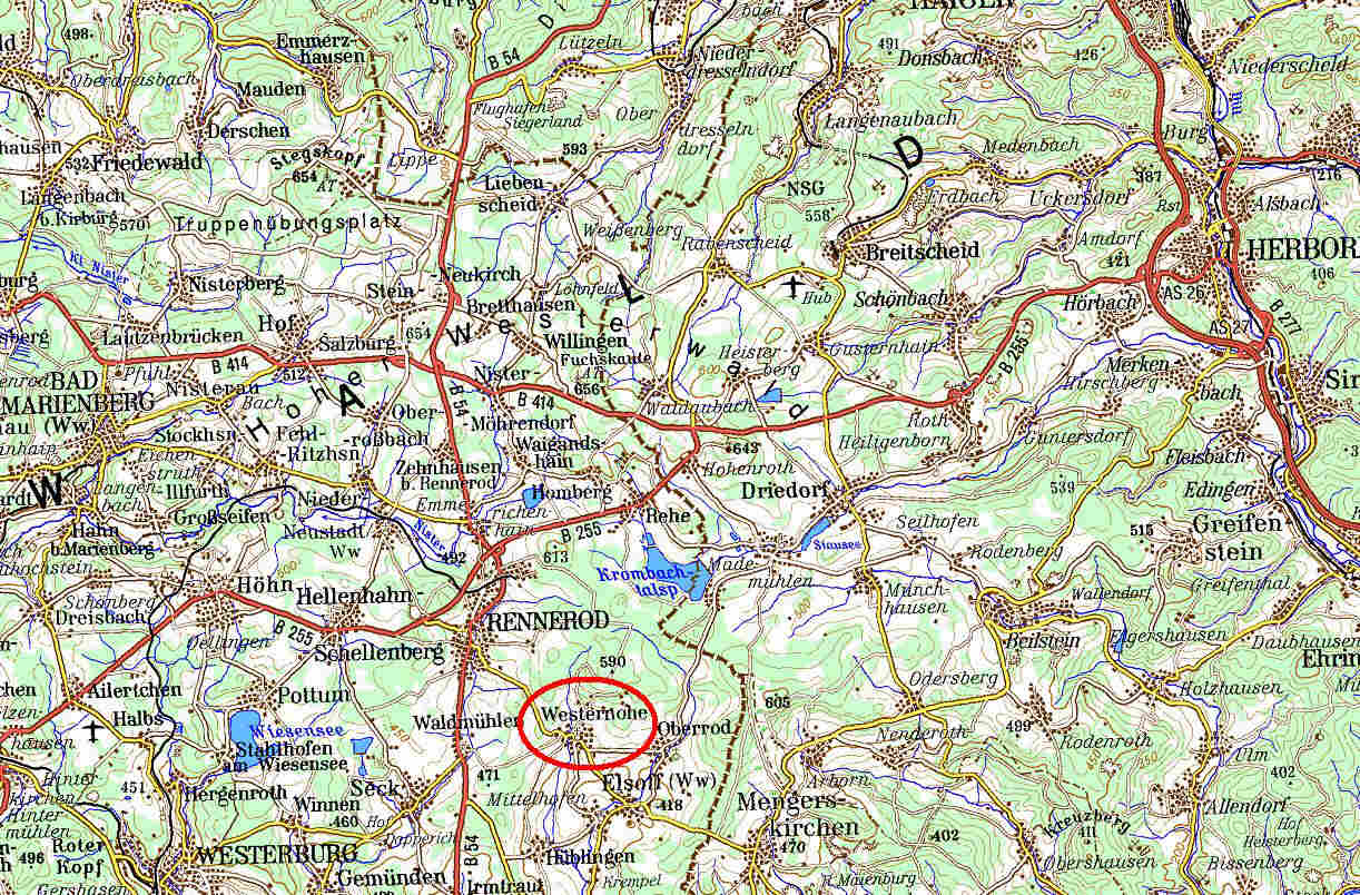 Hoher Westerwald geographisch, hauptes Fotografiergebiet